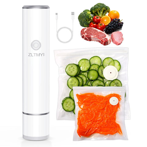 ZLTMYI handheld vacuum sealer close-up, compact design ideal for small kitchens.
