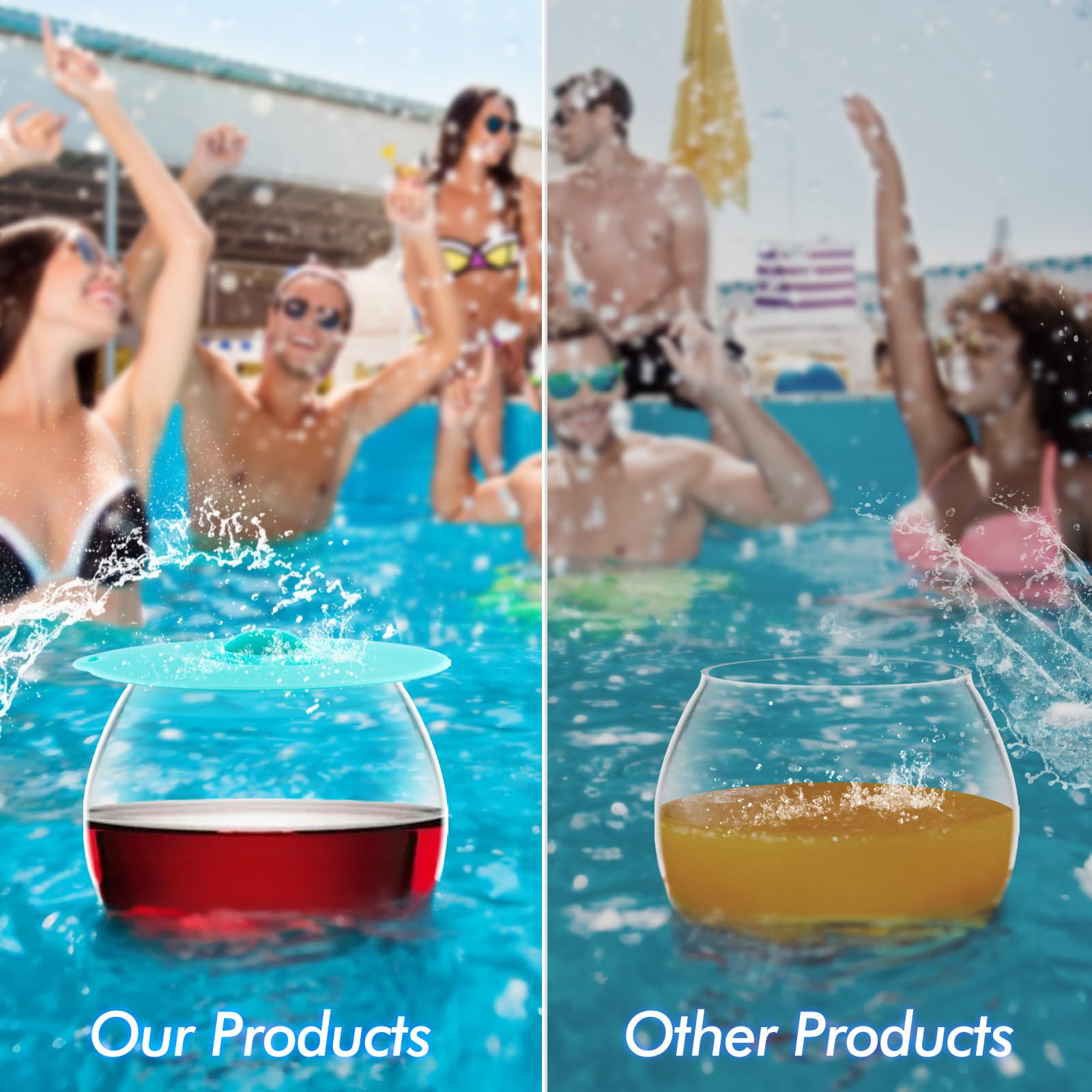 ZMARKRAFT splash-proof lid close-up on the floating wine glass