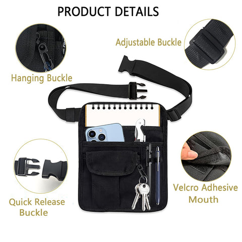 ZMD server apron features hooks for badges and keys within easy reach.