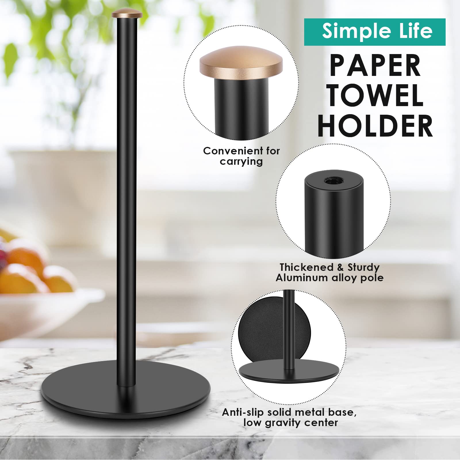 ZMGNND three-roll capacity keeps towels within reach during cooking.