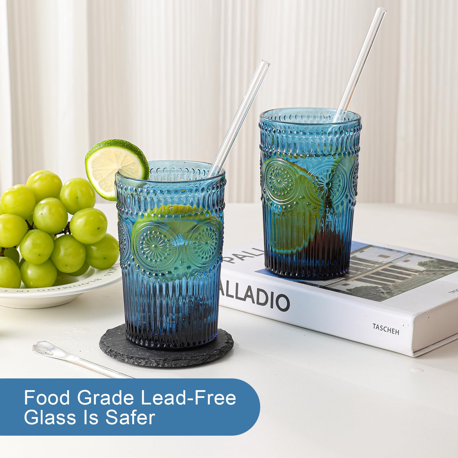 Includes glass straws with the ZMOWIPDL set for eco-friendly sipping
