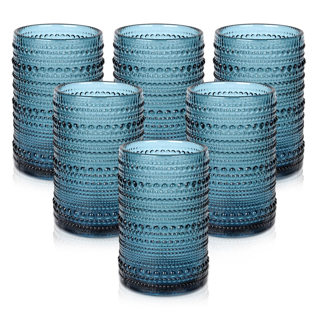 ZMOWIPDL vintage hobnail glasses provide timeless charm for daily water or cocktails.