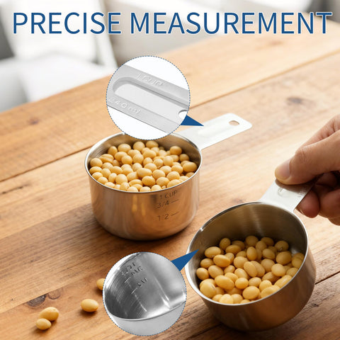 Zmpkhba measuring cups in use for pouring dry ingredients smoothly