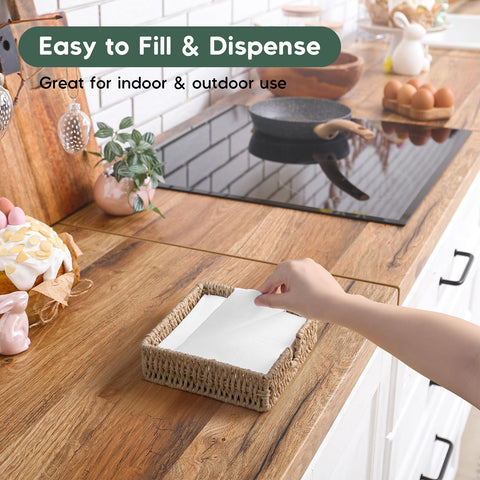 ZMZKKLL napkin holder fits luncheon, dinner, and cocktail napkins for versatile use.
