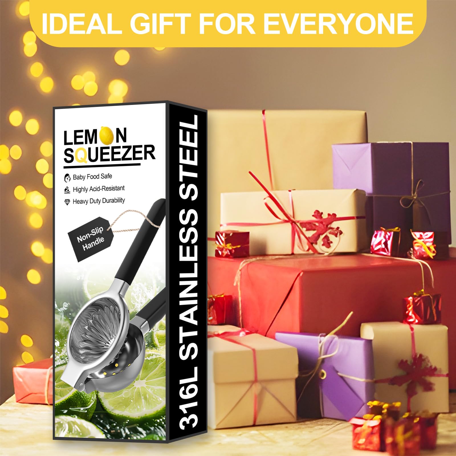 The cleaning hand-wash guide for the ZNCZHZN Premium Lemon Squeezer shows easy upkeep.