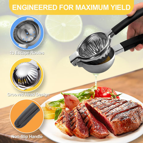 The seed-filter-holes on the ZNCZHZN Premium Lemon Squeezer ensure precise seed removal.
