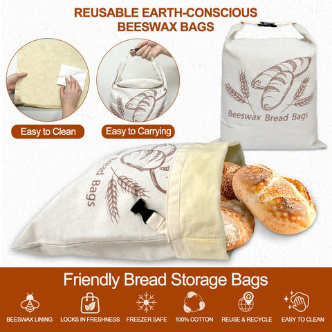Zndsui breathable bread storage bag reduces waste while keeping crumb moist