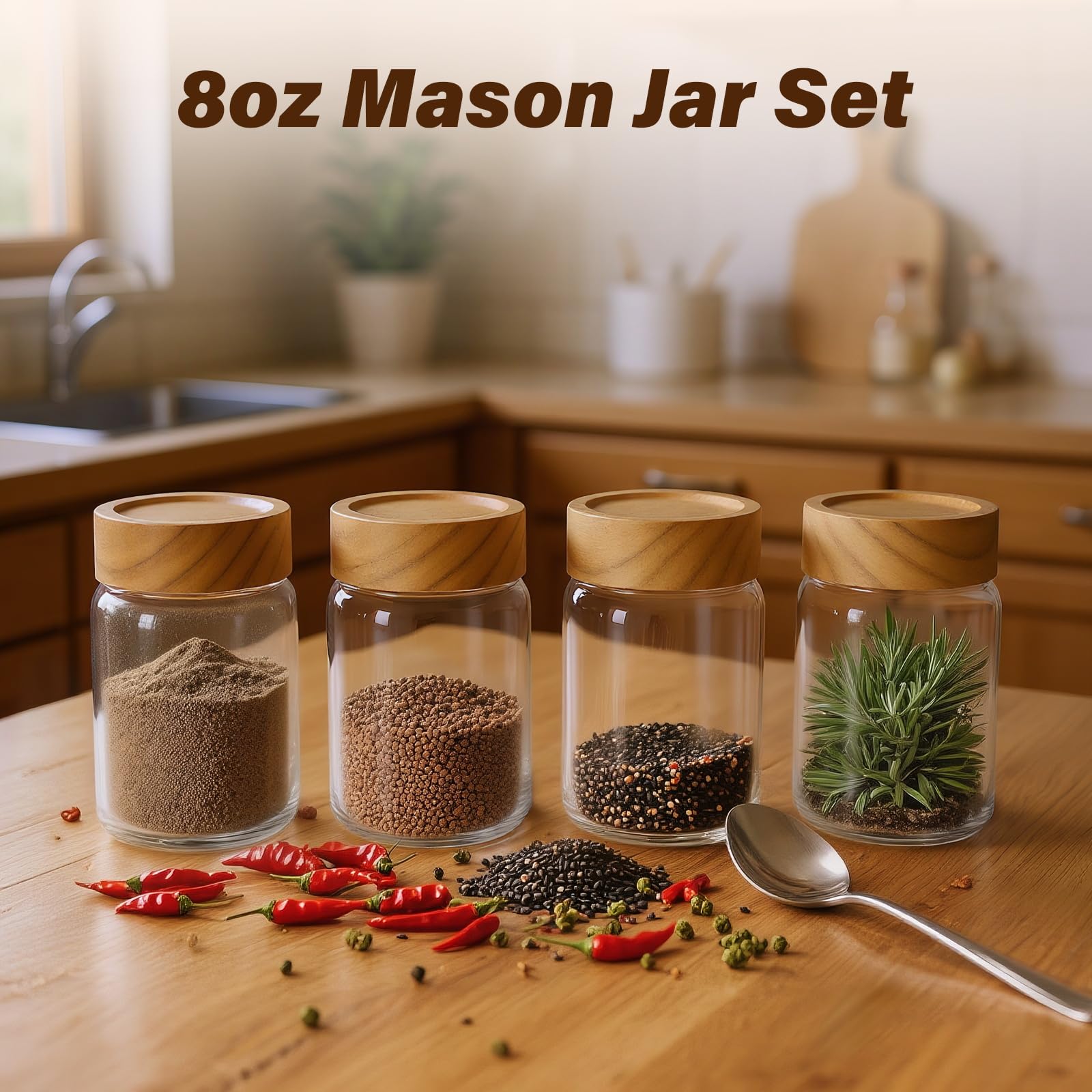 Zoaiirte jars ready for overnight oats and yogurt prep