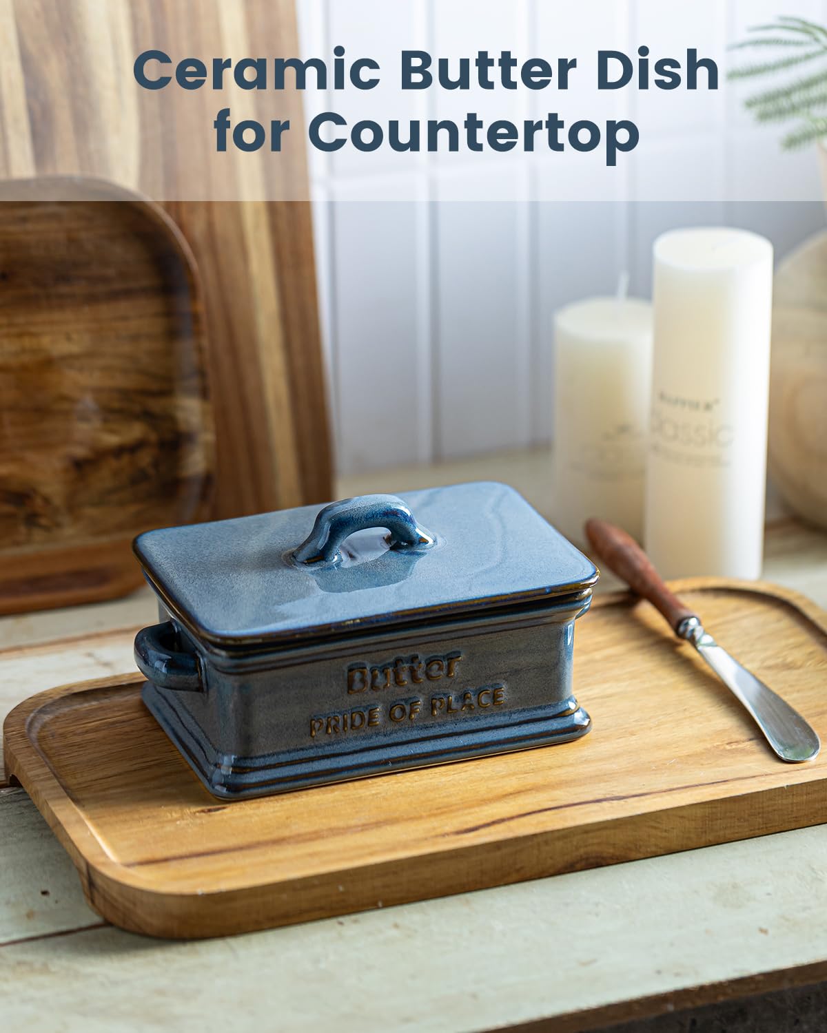 Zoeeker butter dish large capacity holds generous portions for cooking and baking.