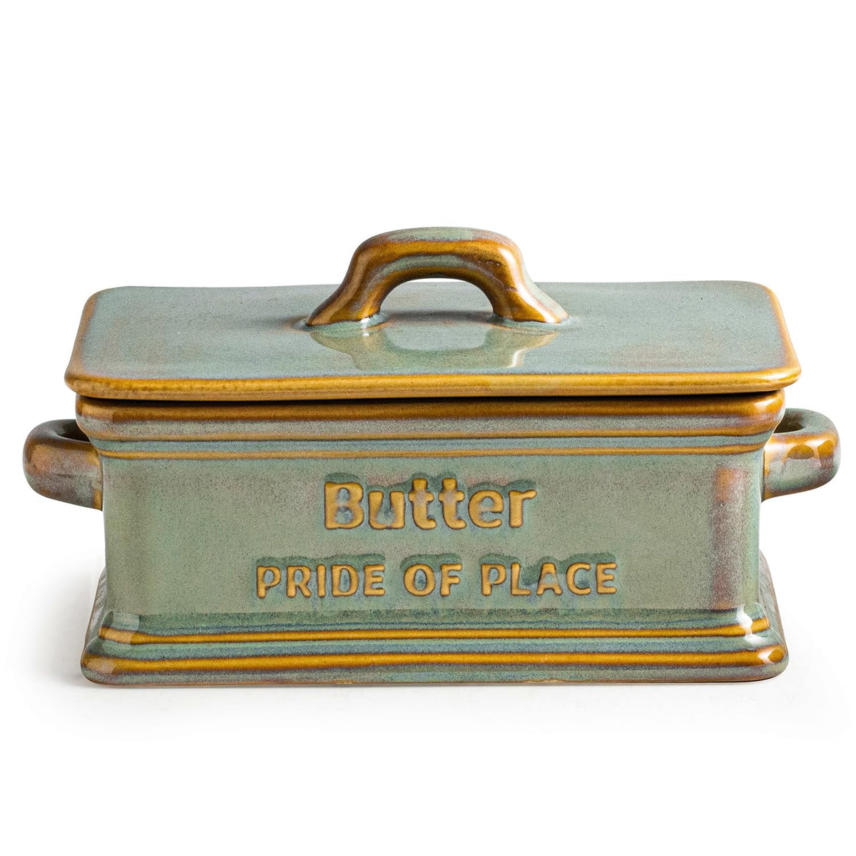 Zoeeker butter dish with lid on countertop keeps butter fresh and ready to use