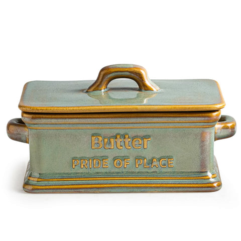 Zoeeker butter dish with lid on countertop keeps butter fresh and ready to use