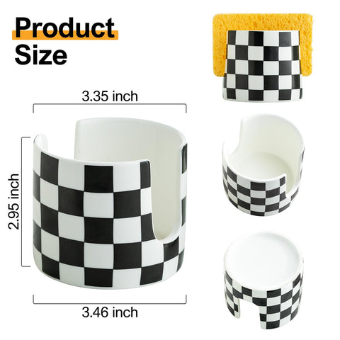 Zoeeker ceramic brush holder provides stylish storage for kitchen brushes after use.