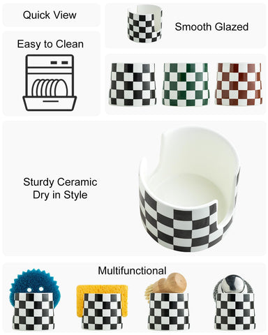 Zoeeker farmhouse dish rack adds practical elegance to the sink area.