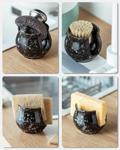 Zoeeker non slip base sponge holder reduces slips on busy counters