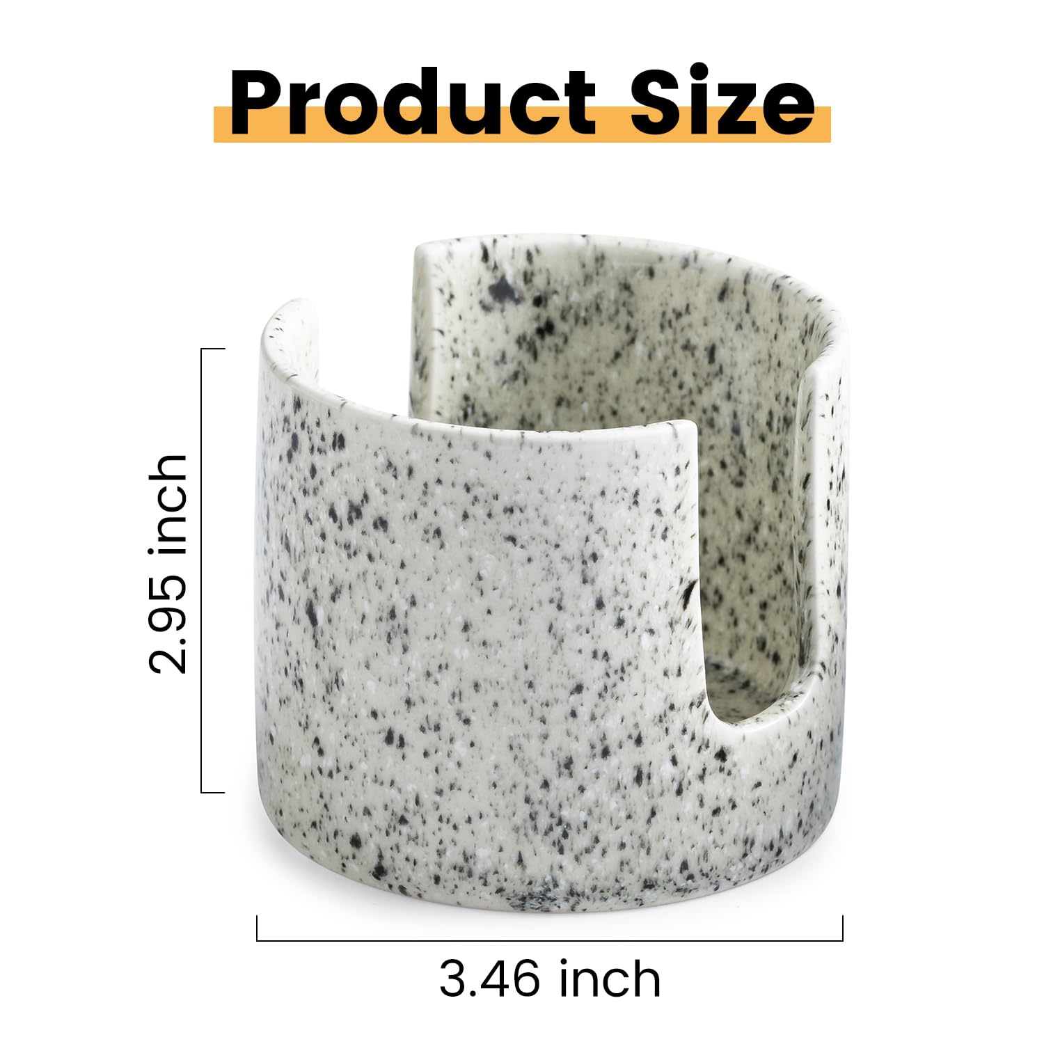Zoeeker sponge holder ceramic speckled glaze close-up reveals texture and durability.