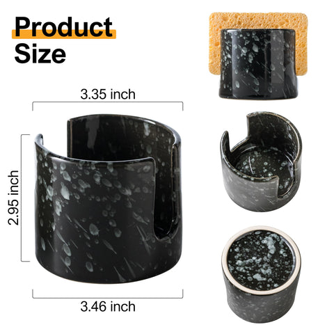 Zoeeker sponge holder compact 3x3.4 inches for small spaces.