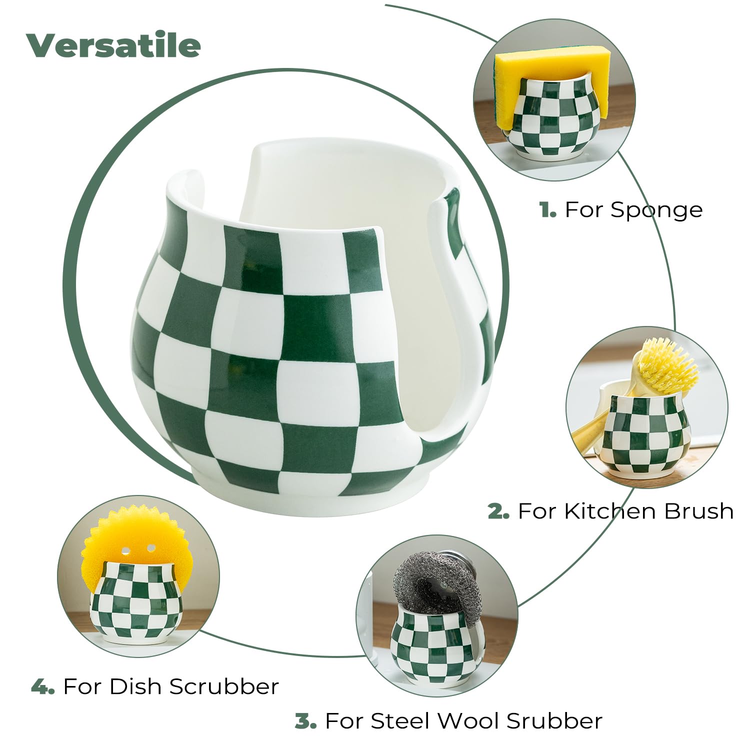 Zoeeker compact sponge holder fits small sinks and tight spaces