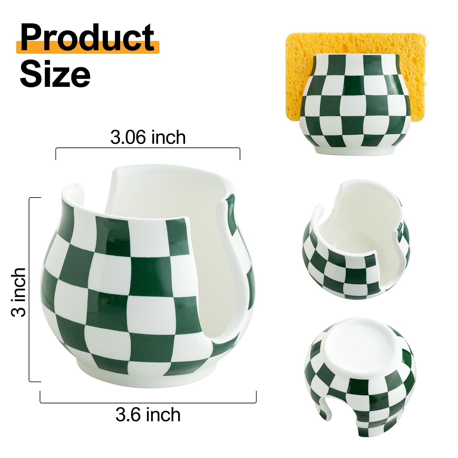 Zoeeker sponge holder keeps sponges dry beside the sink for a clean counter
