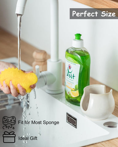 Zoeeker sponge holder complements kitchen decor with clean ceramic finish.