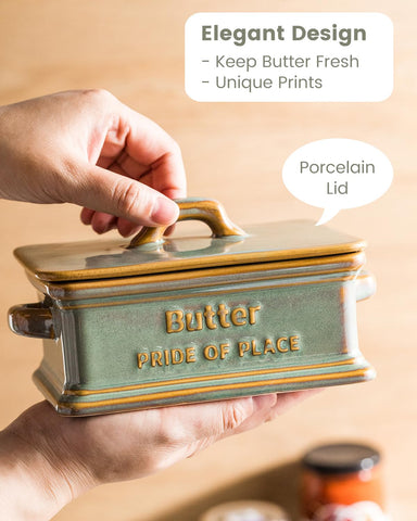 Zoeeker upgraded ceramic lid with built-in handles for easy lifting and serving