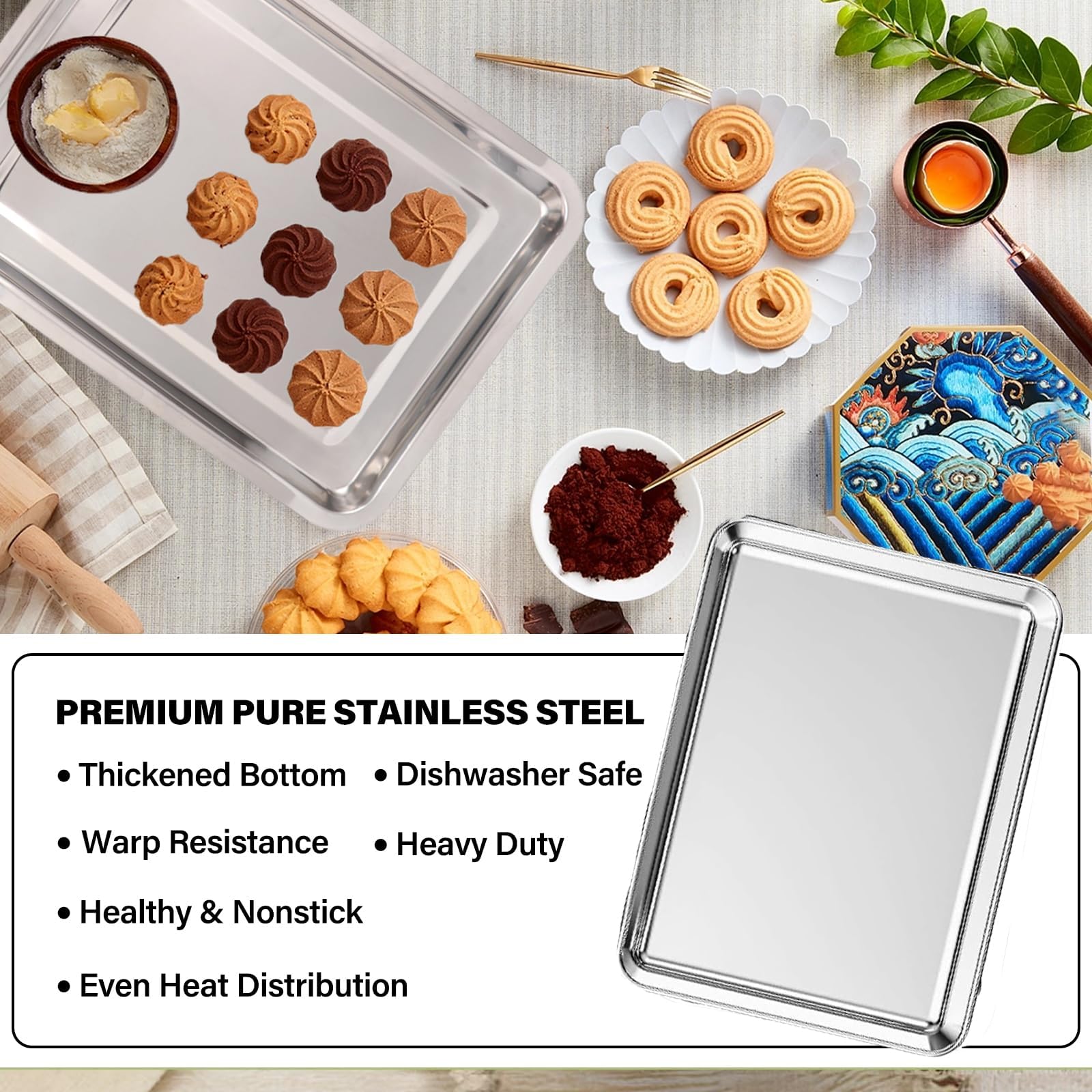 Zoehrows 16-inch sheet pan for large batches and roasts