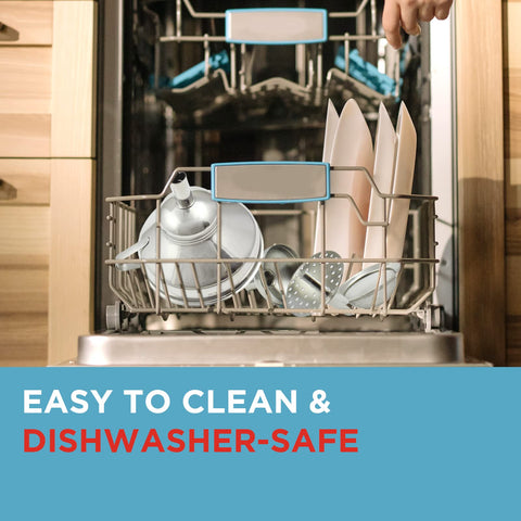 Zoie + Chloe dishwasher safe pieces simplify after-cook cleanup.