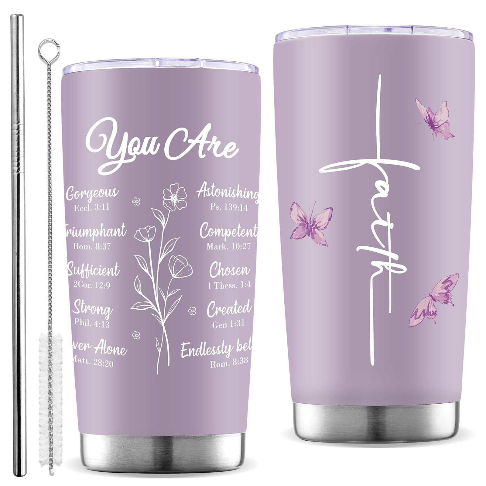 ZOIIWA You Are tumbler 20oz in purple design, perfect for daily inspiration on the go.
