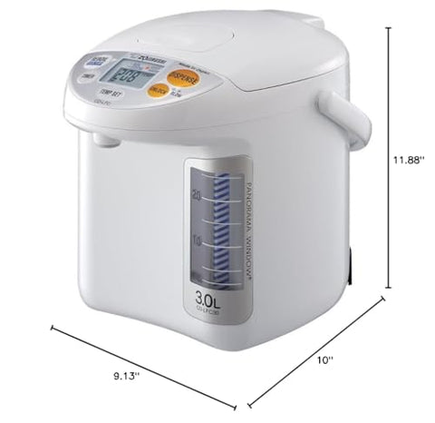 Zojirushi CD-LFC30 keep-warm settings showcase four temps ideal for various beverages.