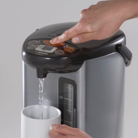 Zojirushi CD-WCC30 audible indicator alerts boiling completion and low water.