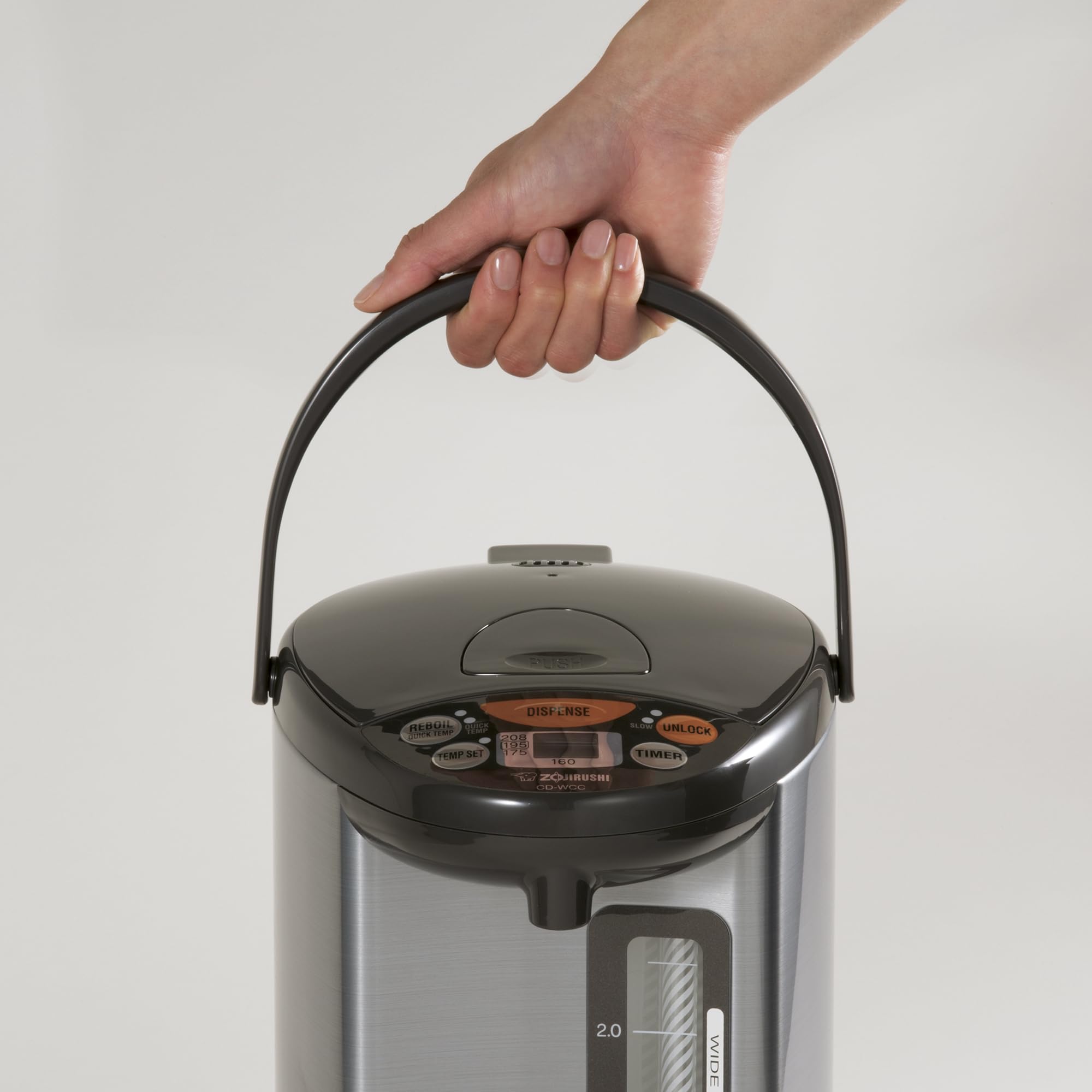 Zojirushi CD-WCC30 energy timer helps reduce energy use.