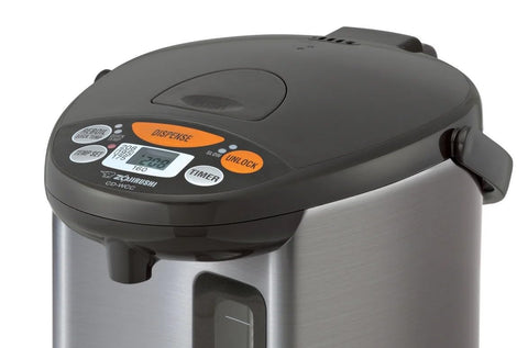 Zojirushi Micom temperature display visible for precise water temperature
