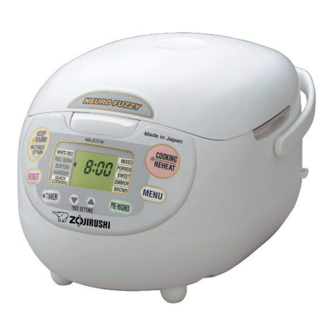 Zojirushi Neuro Fuzzy 10-Cup rice cooker front view showing precise control