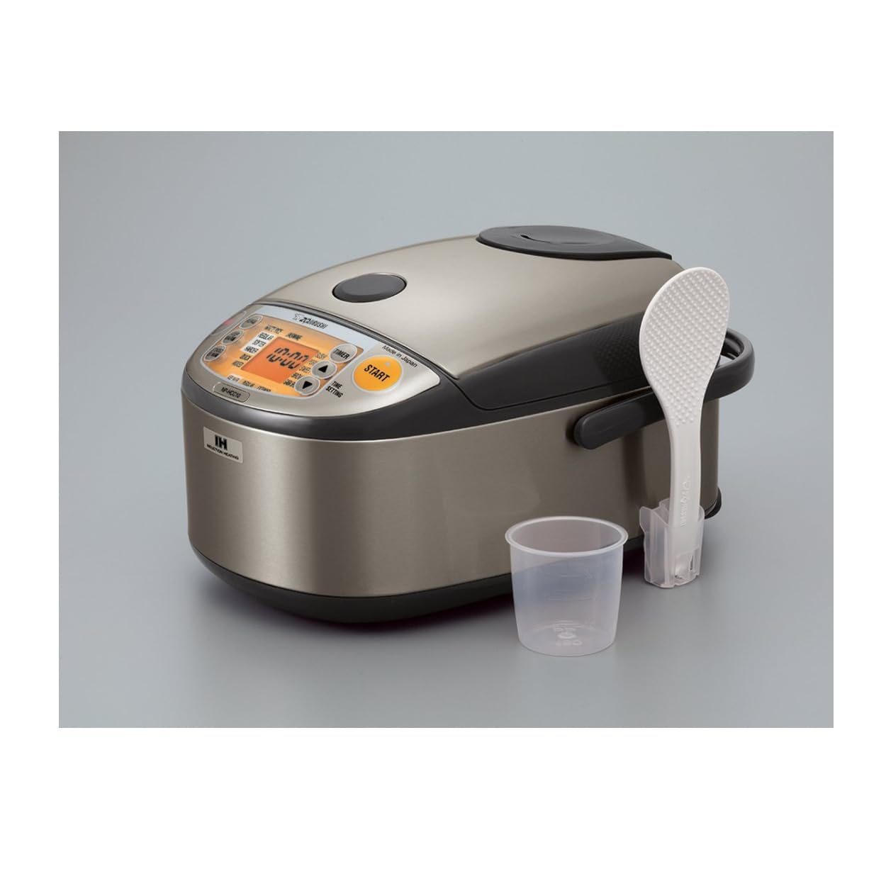 Zojirushi NP-HCC18XH control panel with orange LCD simplifies programming