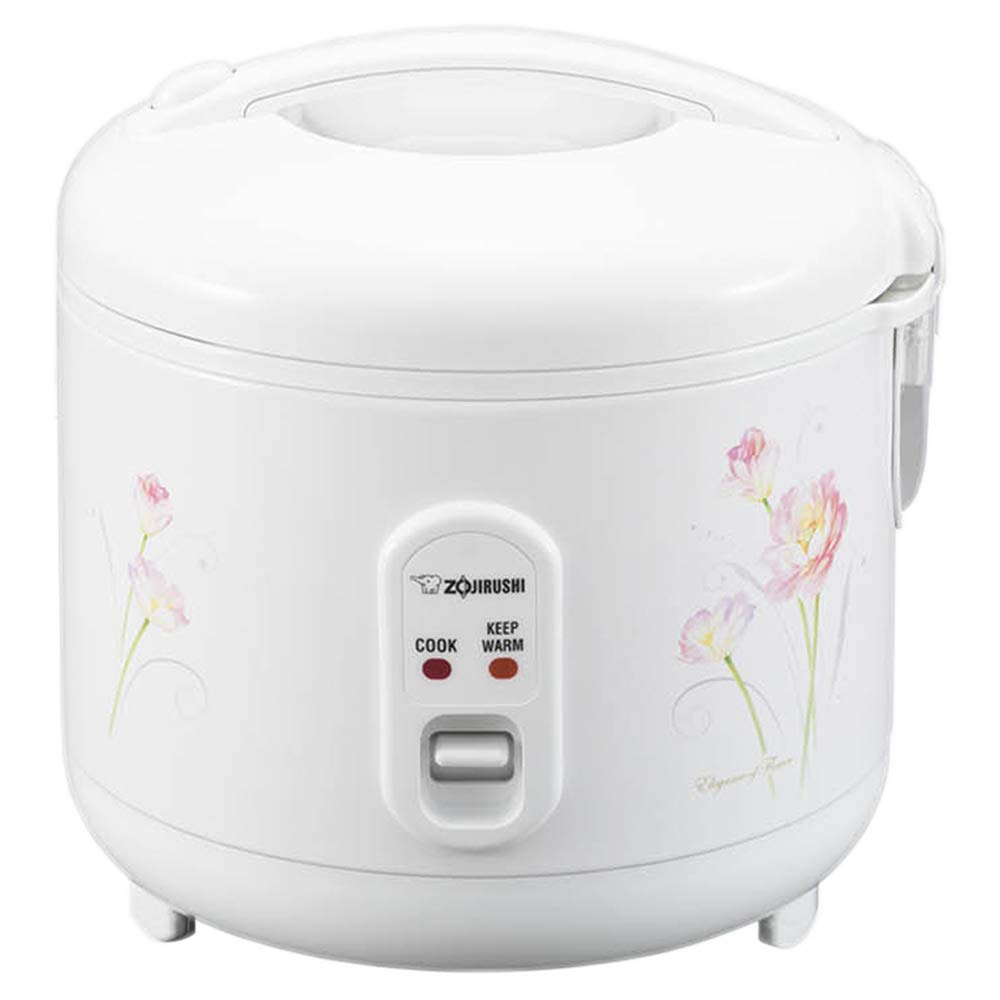 Zojirushi NS-RPC10FJ rice cooker front view, compact for small kitchens