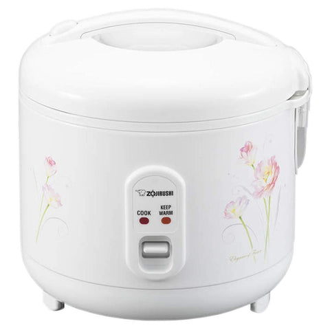 Zojirushi NS-RPC10FJ rice cooker front view, compact for small kitchens