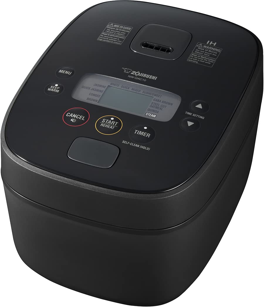Zojirushi NW-QAC10 front panel for intuitive cooking control
