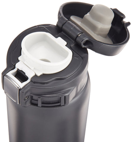 Lid detail of Zojirushi SM-SA36BA with flip-open closure and safety lock.