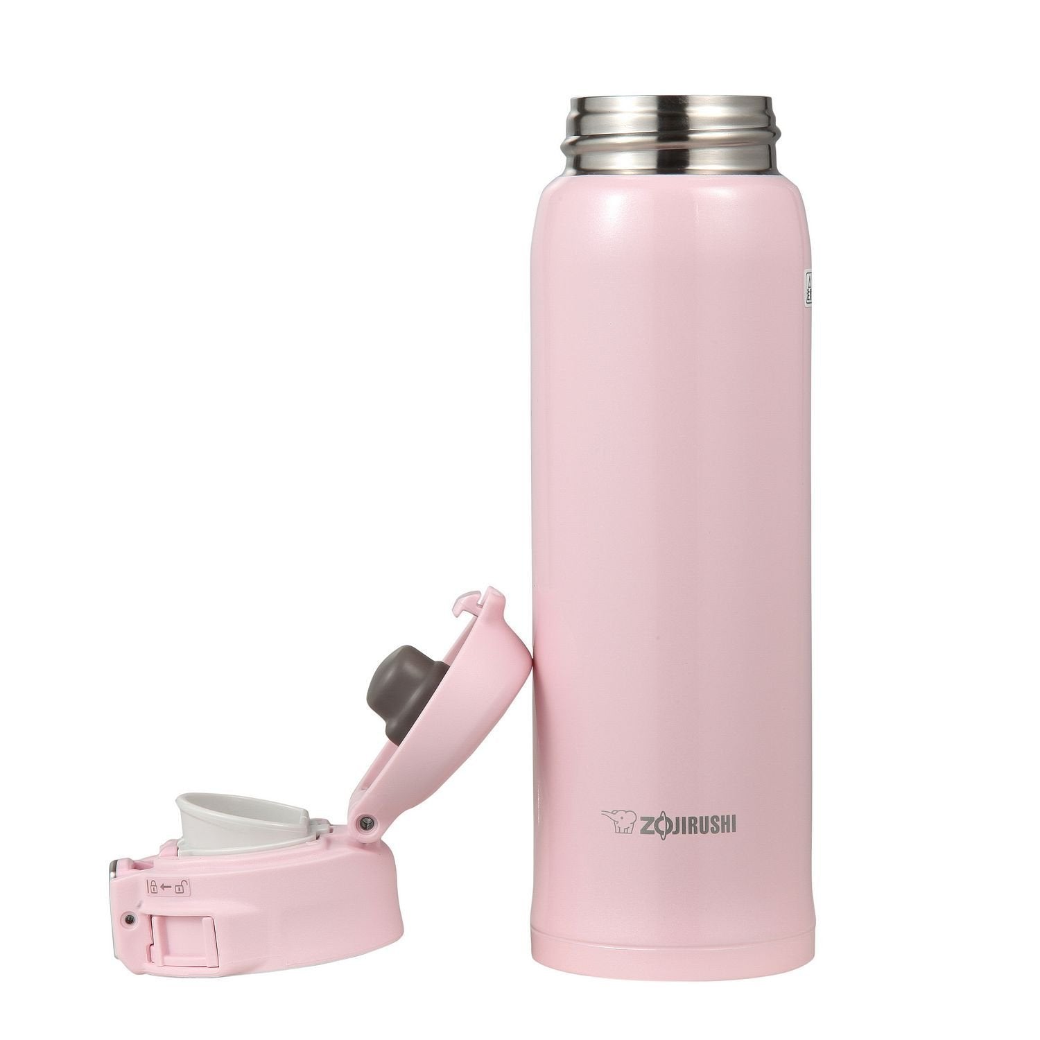 Zojirushi SM-SA36PB Pearl Pink stainless steel body blends durability with portable design.