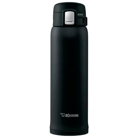 Zojirushi SM-SA48-BA mug in black, front view, a compact travel companion for everyday beverages.