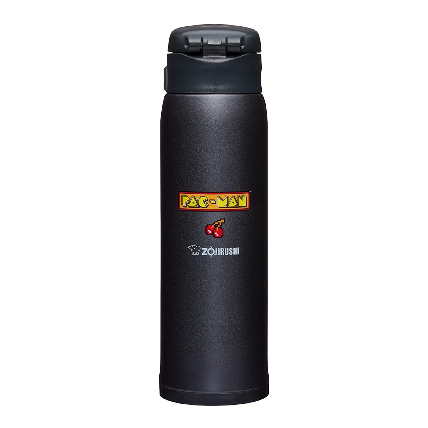 Zojirushi PAC-MAN mug lid release mechanism reduces condensation during use.