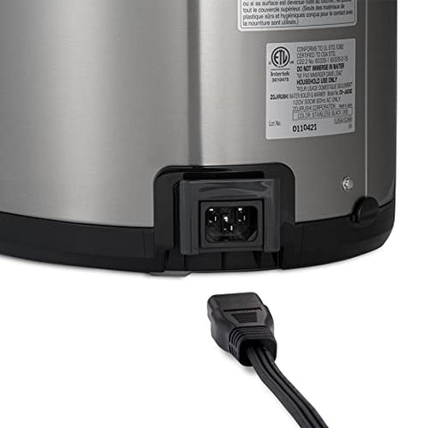 Zojirushi 4.0L side view highlighting compact kitchen footprint.