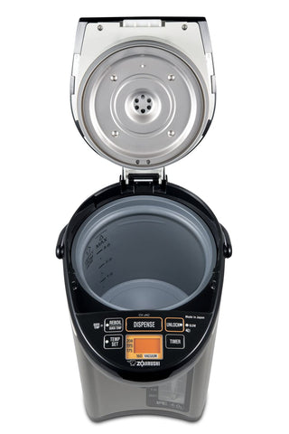 Zojirushi 4.0L temperature display shows real-time water temperature.