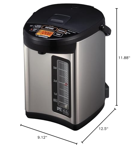 Zojirushi 4.0L water dispensing into cup for easy use.