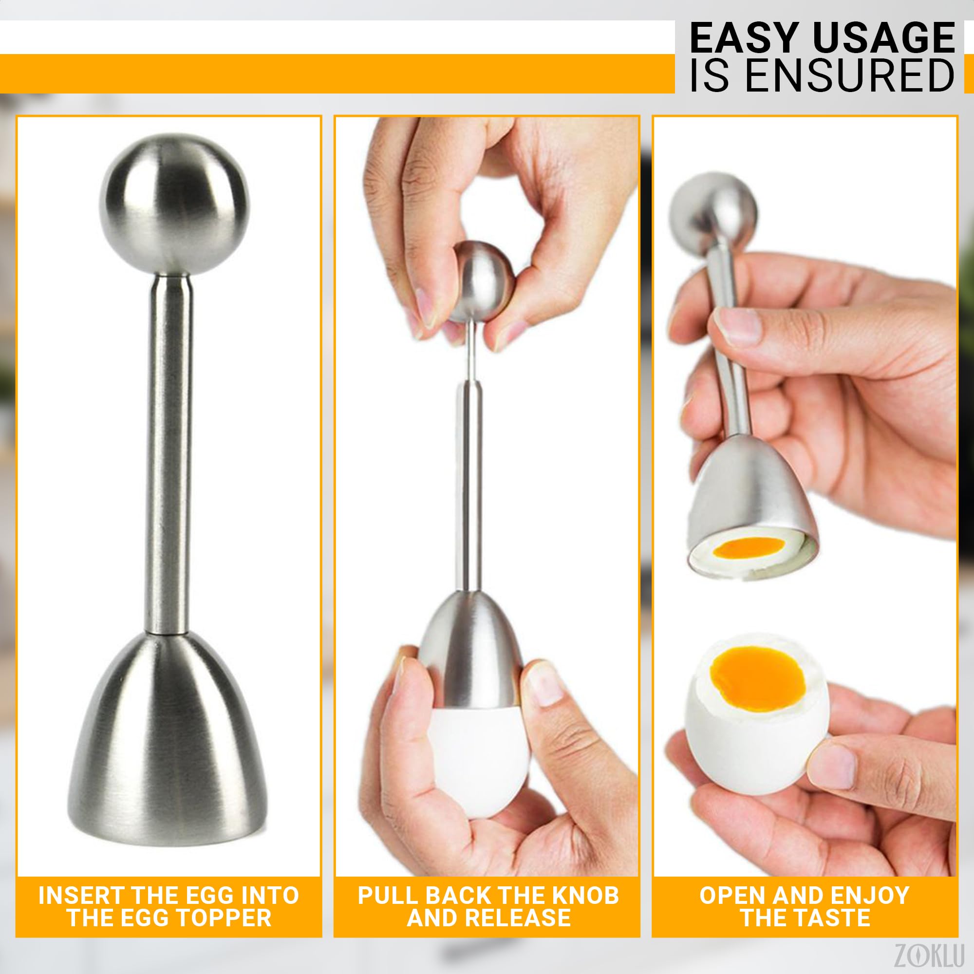 ZOKLU vibration activated topper offers effortless cracking with adjustable force