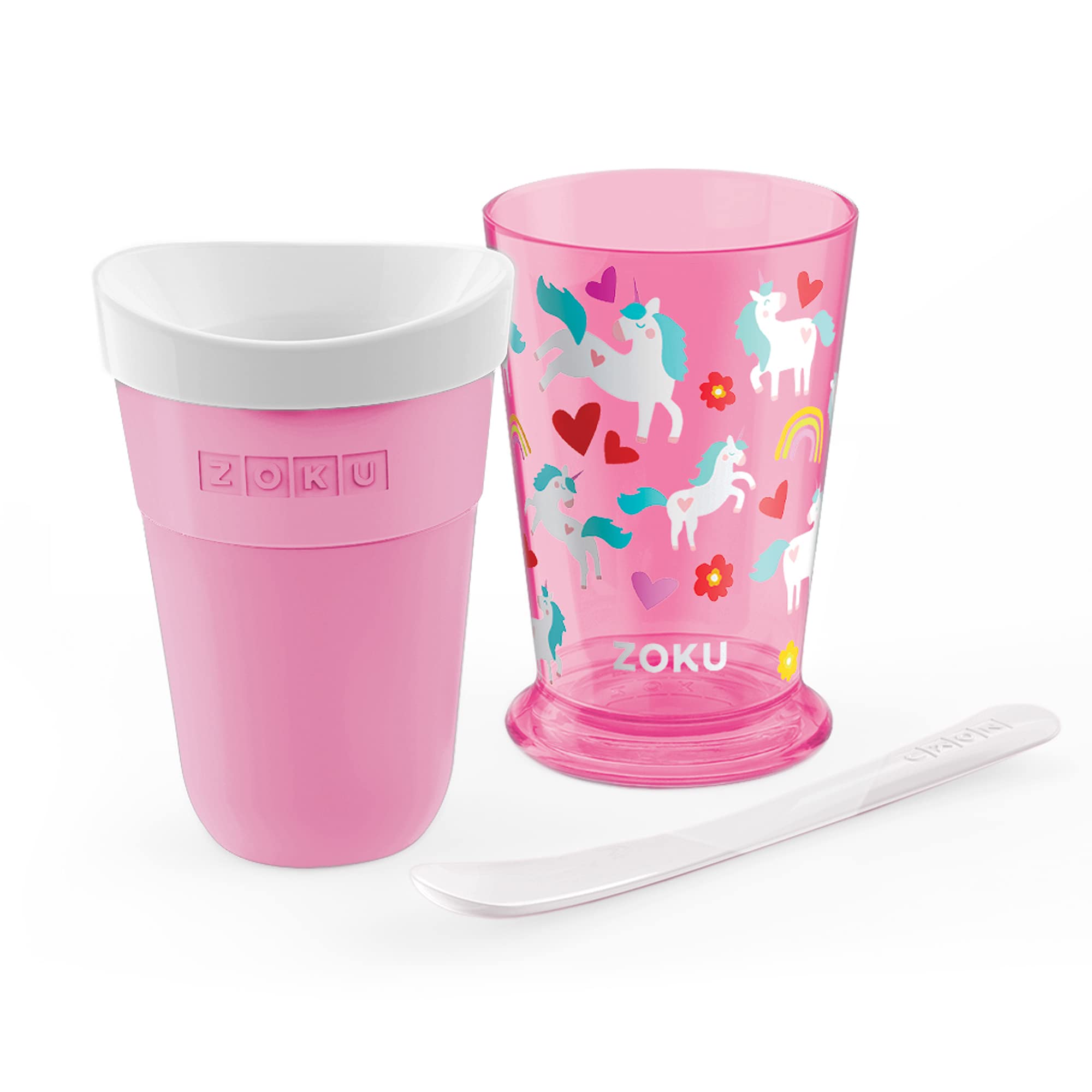 ZOKU original outer cup shown with protective design for safe countertop use.