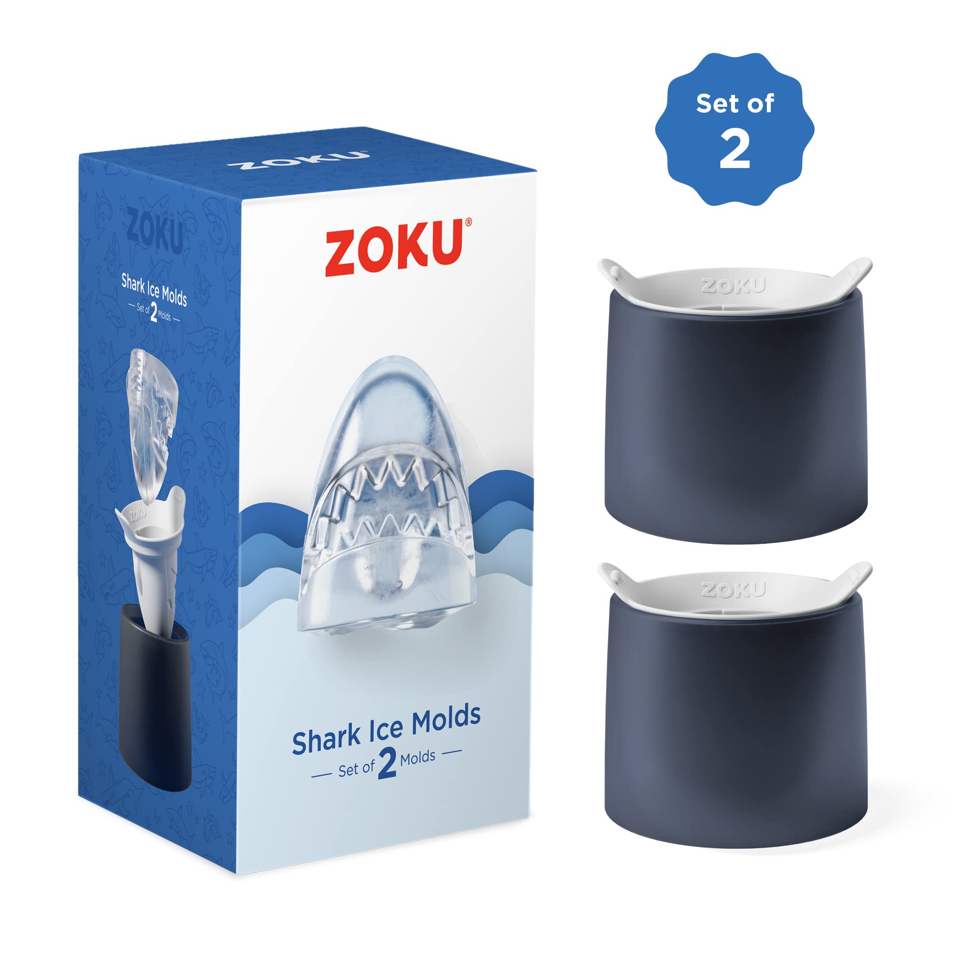 ZOKU party-friendly shark design elevates gatherings with ice centerpiece.