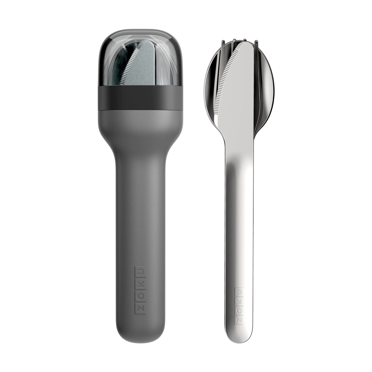 ZOKU Pocket Utensil Set charcoal fork for travel meals