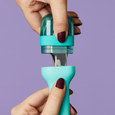ZOKU teal spoon ideal for lunches and picnics