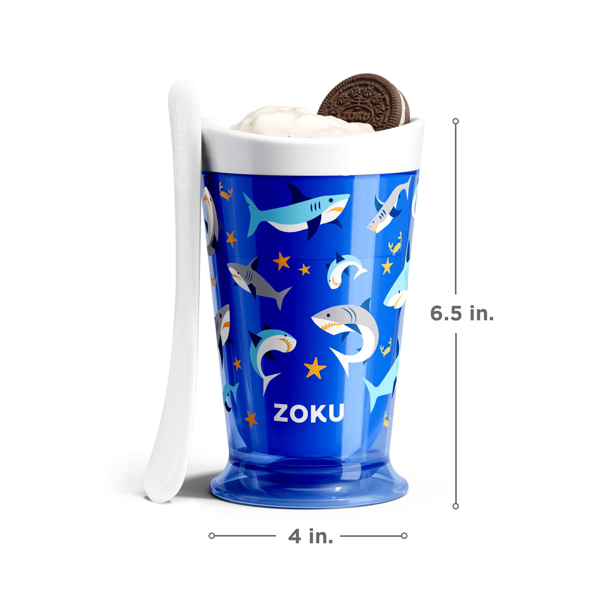 ZOKU slush and shake in use on the counter for a family-friendly frozen treat