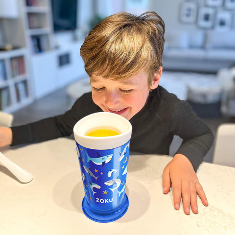 ZOKU in-use setup demonstrating quick frozen treats on a countertop